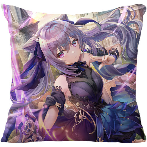 刻晴抱枕原神枕头周边枕芯二次元定做玩偶睡觉床上头diy定制靠垫 - 图3