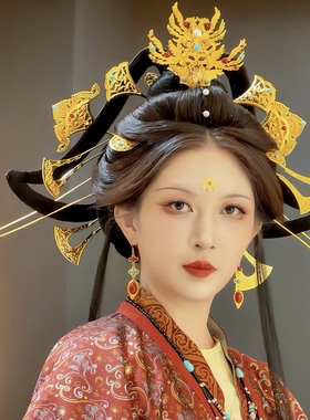 【霜翎阁】扇形超长发簪南北朝插梳汉服复原套装配饰品吴谨言同款