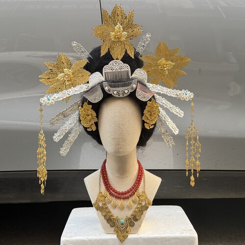 【霜翎阁】敦煌汉服壁画供养人复原全套装配饰品晚唐风｛三娘子｝ - 图0