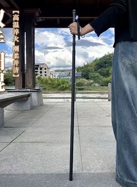 登山杖龙泉刀剑四棱锥收藏户外金属车载未开刃