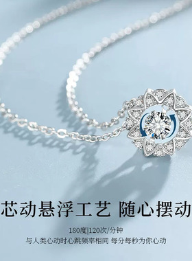 跳动的心项链送女友项链