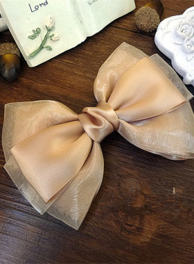 手工蝴蝶结发夹古典风头饰品女士