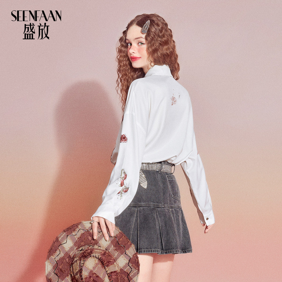 【艺术家联名】盛放漫画女设计感衬衫 盛放衬衫