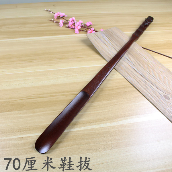 实木鞋拔子超长免邮长柄木鞋拔提鞋器老人孕妇穿鞋不弯腰鞋抽70高清大图