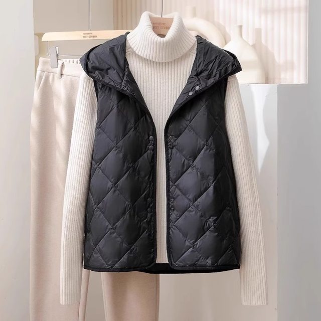 Winter down cotton jacket for women's versatile hooded vest jacket for short and thin horse clamped cotton jacket~ clearance spot
