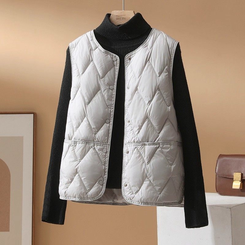 2025年秋冬季轻薄棉服马甲女短款时尚内搭背心内胆小个子夹棉外套,淘宝优惠券,粉丝福利购,淘宝优惠卷