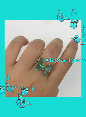 forangel/新增欧美少女蝴蝶戒指