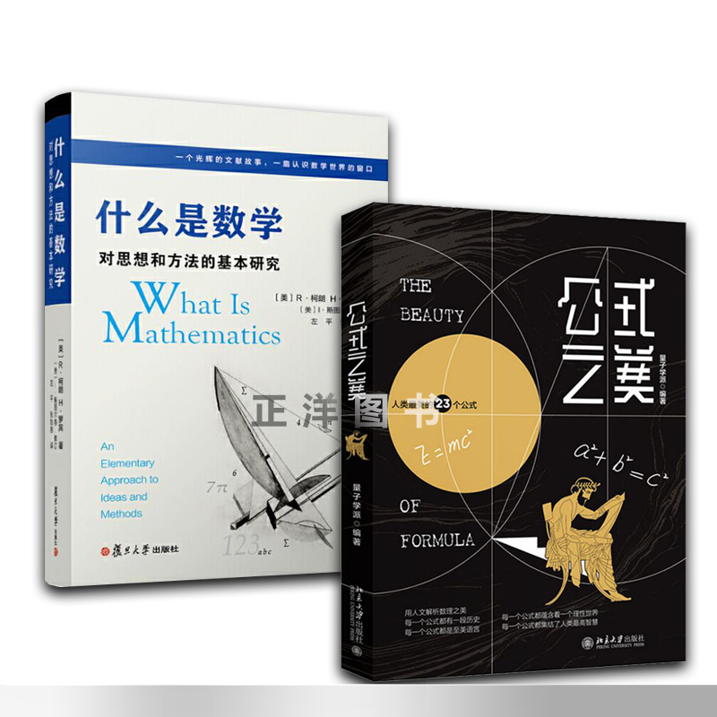 正版什么是数学+公式之美全2册量子学派编著对数学思想和方法的基本研究普遍实用常用公式简洁之美数学密码之书复旦北大版-图0