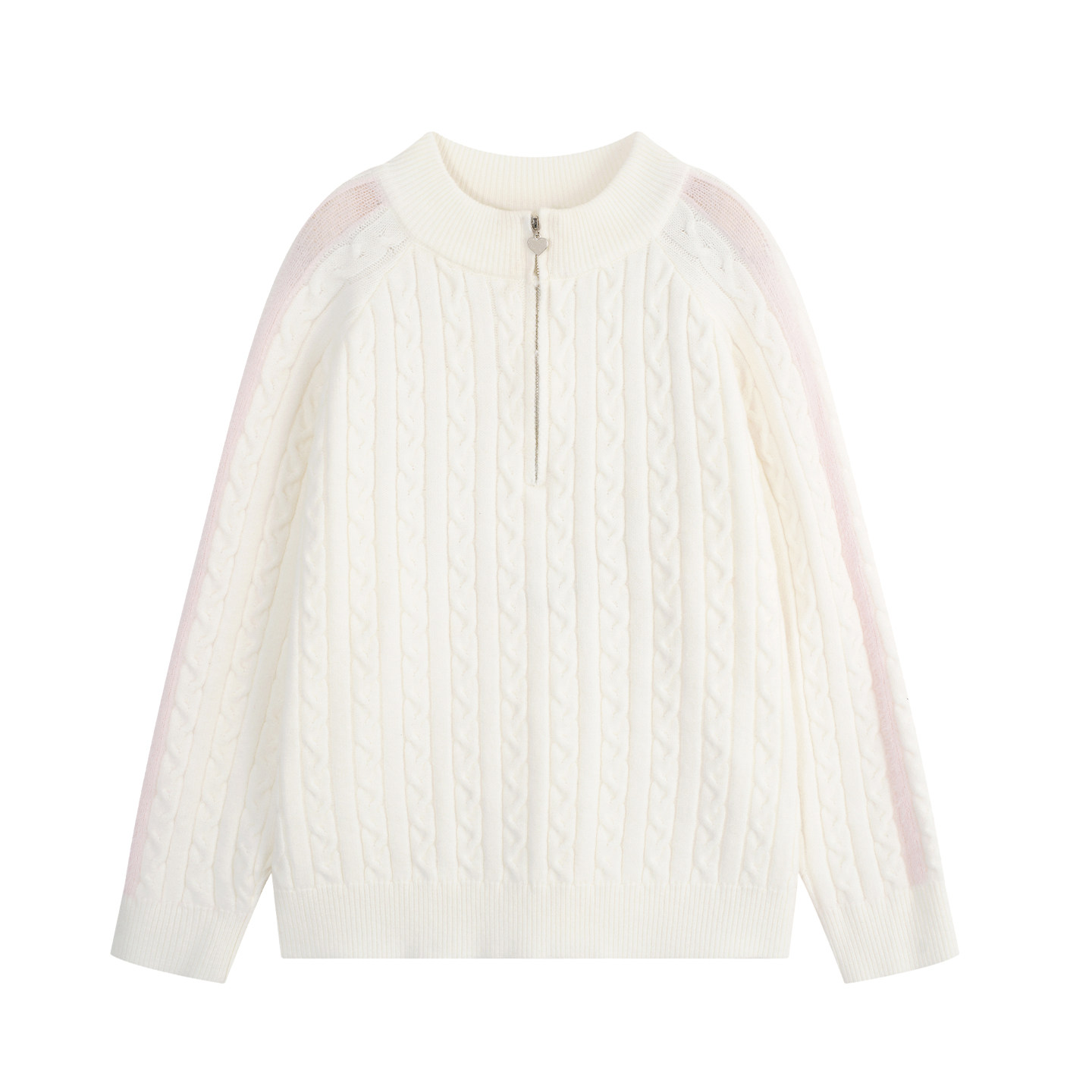 YUZI鱼子少女半拉链绞花毛衣女针织衫秋冬时尚潮流高级感大码女装,淘宝优惠券,粉丝福利购,淘宝优惠卷