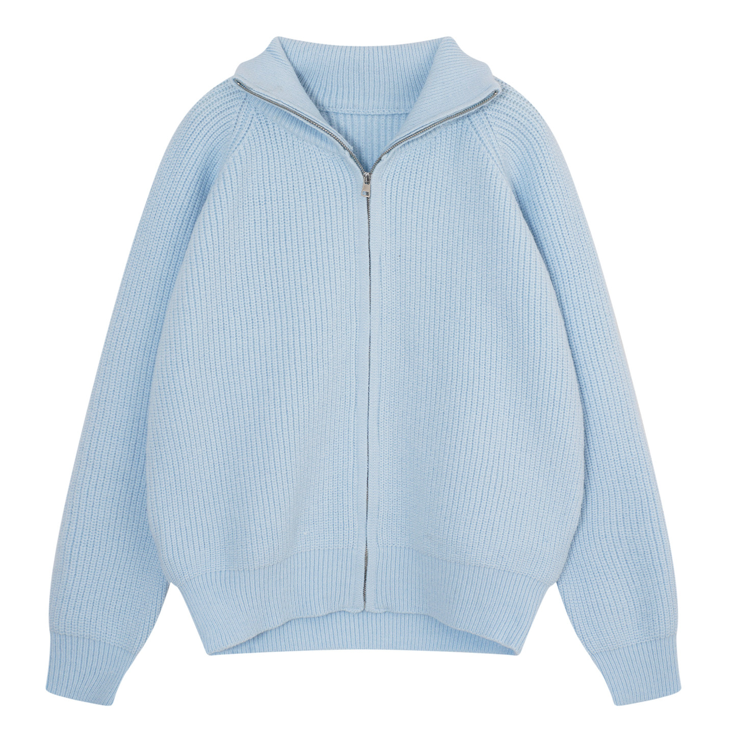 YUZI鱼子韩系高领拉链针织开衫慵懒风衫减龄软糯毛衣上衣大码女装,淘宝优惠券,粉丝福利购,淘宝优惠卷