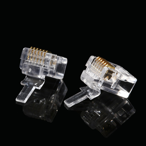 serpoo 镀金高品质电话水晶头6芯水晶头6P6C水晶头RJ11六芯电话头 - 图2
