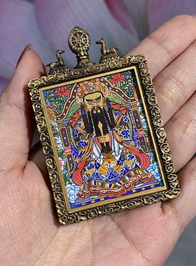 画布藏地手绘民族风吊坠龙五爷