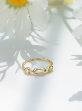 古董画框戒指纯银日系女