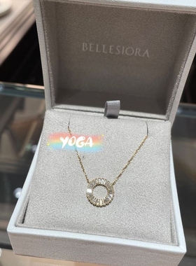 奢华圆形梯形项链纯银