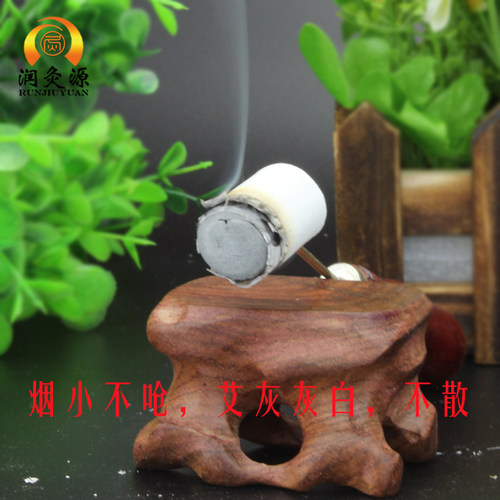 润灸源五年陈黄金绒艾柱手工艾灸段非无烟蕲艾柱艾草艾灸盒随身灸 - 图2