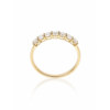 Seven Princess Diamond Ring 18K Gold Cultivated Diamond Stacked Wear