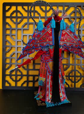 中国风礼品绢人京合坊文创京剧人物精品穆桂英摆件