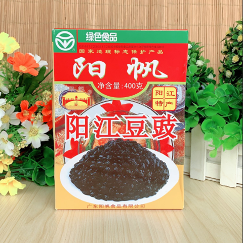 阳帆牌阳江豆豉400g粤菜豉汁排骨厨房调味料原味农家黑干豆豉特产 - 图1