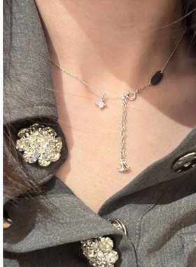 高品质纯银小众土星锁骨链合集