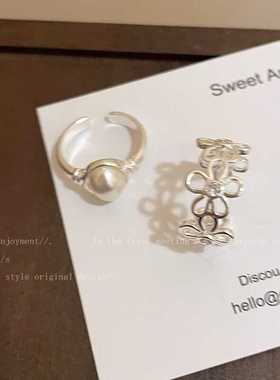 法式温柔简约珍珠戒指