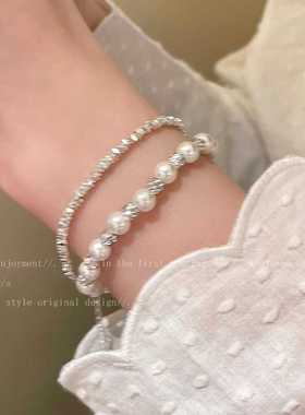 镶钻夏天碎银子小清新手串