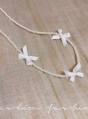 简单显瘦公主小清新韩系颈链珍珠