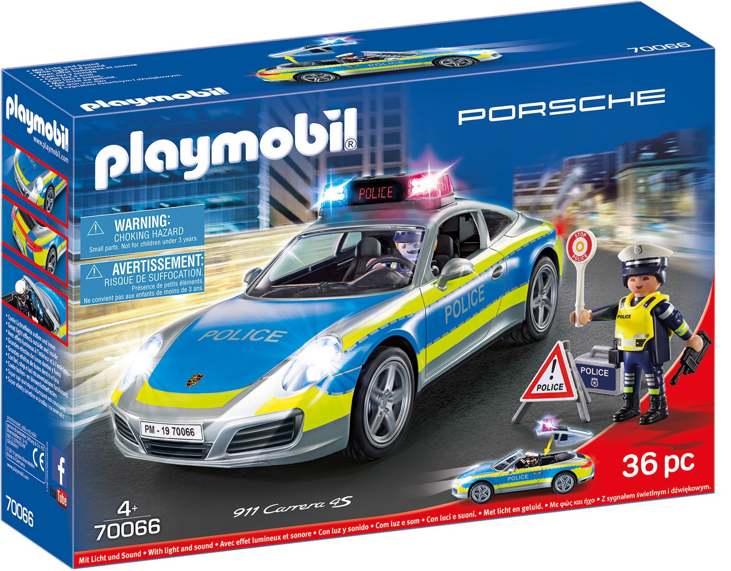 【授权经销商】playmobil摩比世界70066保时捷6920警车6919警察局 - 图0