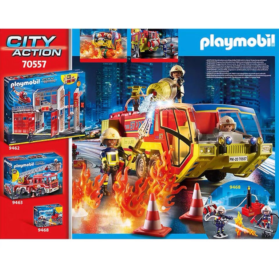 【授权经销商】playmobil摩比世界9464消防车9463云梯9462消防局 - 图1