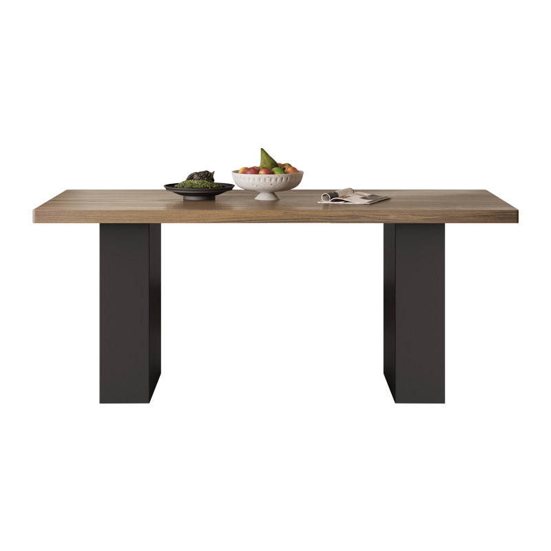 中古风木纹岩板餐桌 岛台餐桌 长方型饭桌 别墅餐桌 家用简约大气,淘宝优惠券,粉丝福利购,淘宝优惠卷