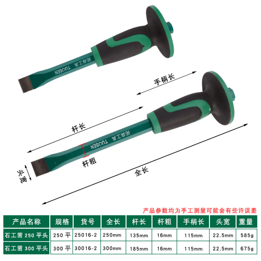 錾子水泥凿子特钢超硬扁铲石匠凿石头工具石工凿钨钢合金破石神器 - 图2