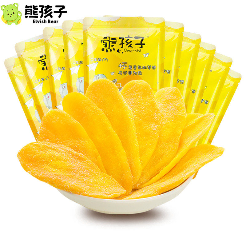 熊孩子120g*10包大礼包送礼芒果干 熊孩子食品芒果干
