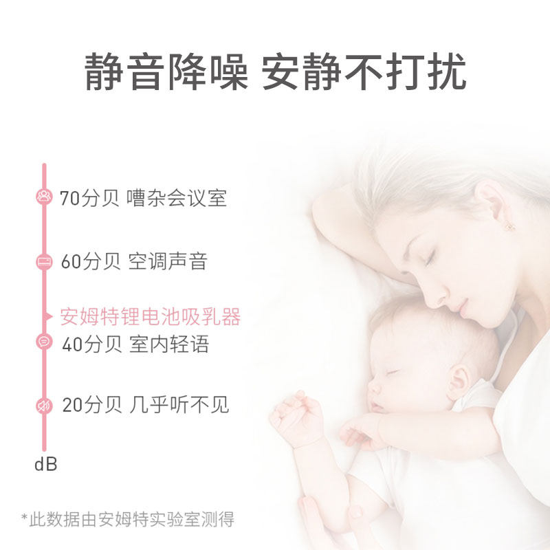 安姆特电动可充电大吸力静音吸奶器 安姆特母婴吸奶器