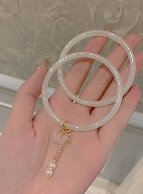 山治白茶诗集 一步一响叮当镯气质温柔超仙小众手镯送闺蜜