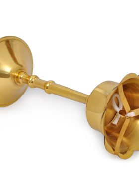 室内黄铜财神关公佛前液体酥油灯