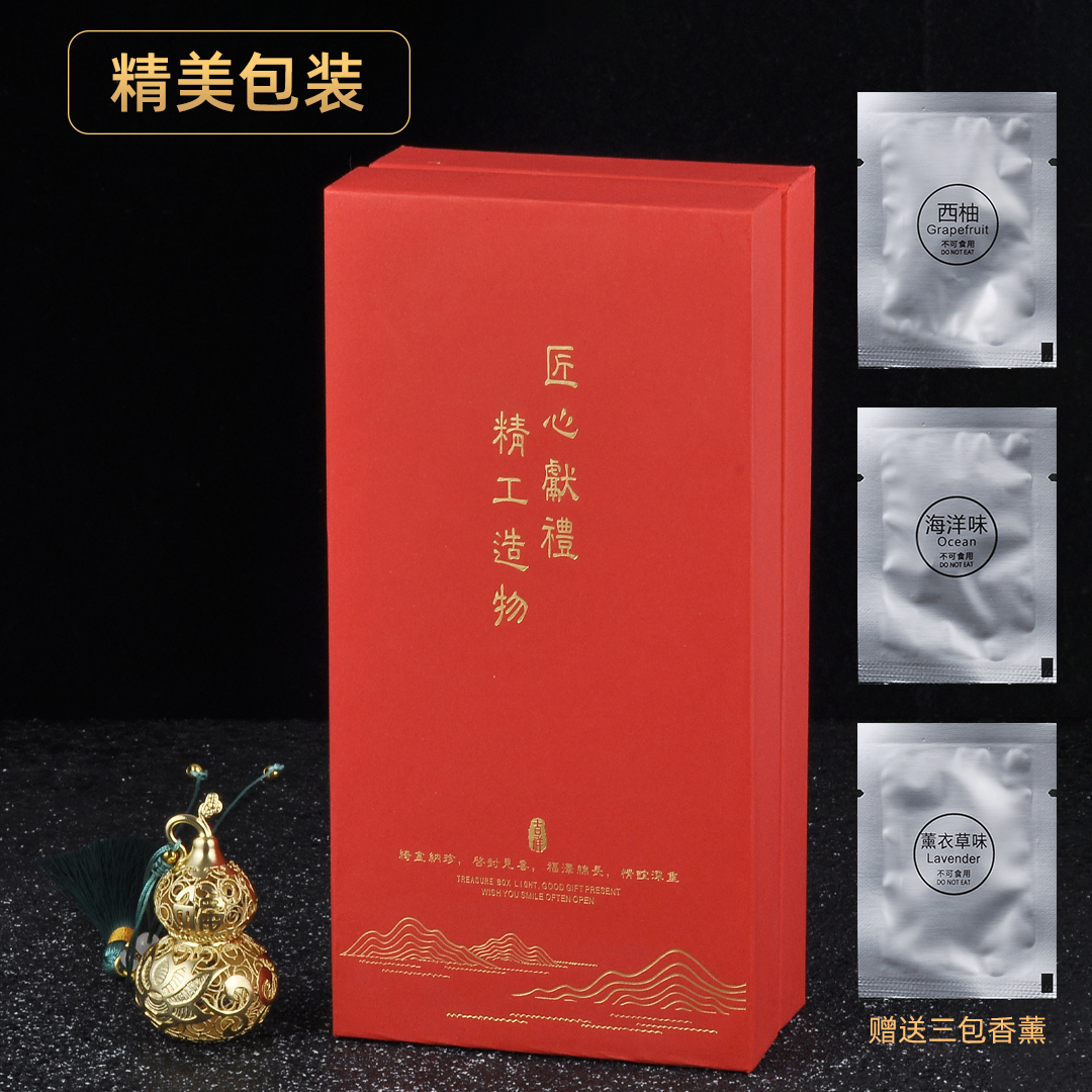 黄铜福运连连花丝葫芦摆件福禄挂饰家居客厅挂件车载挂坠装饰品 - 图1