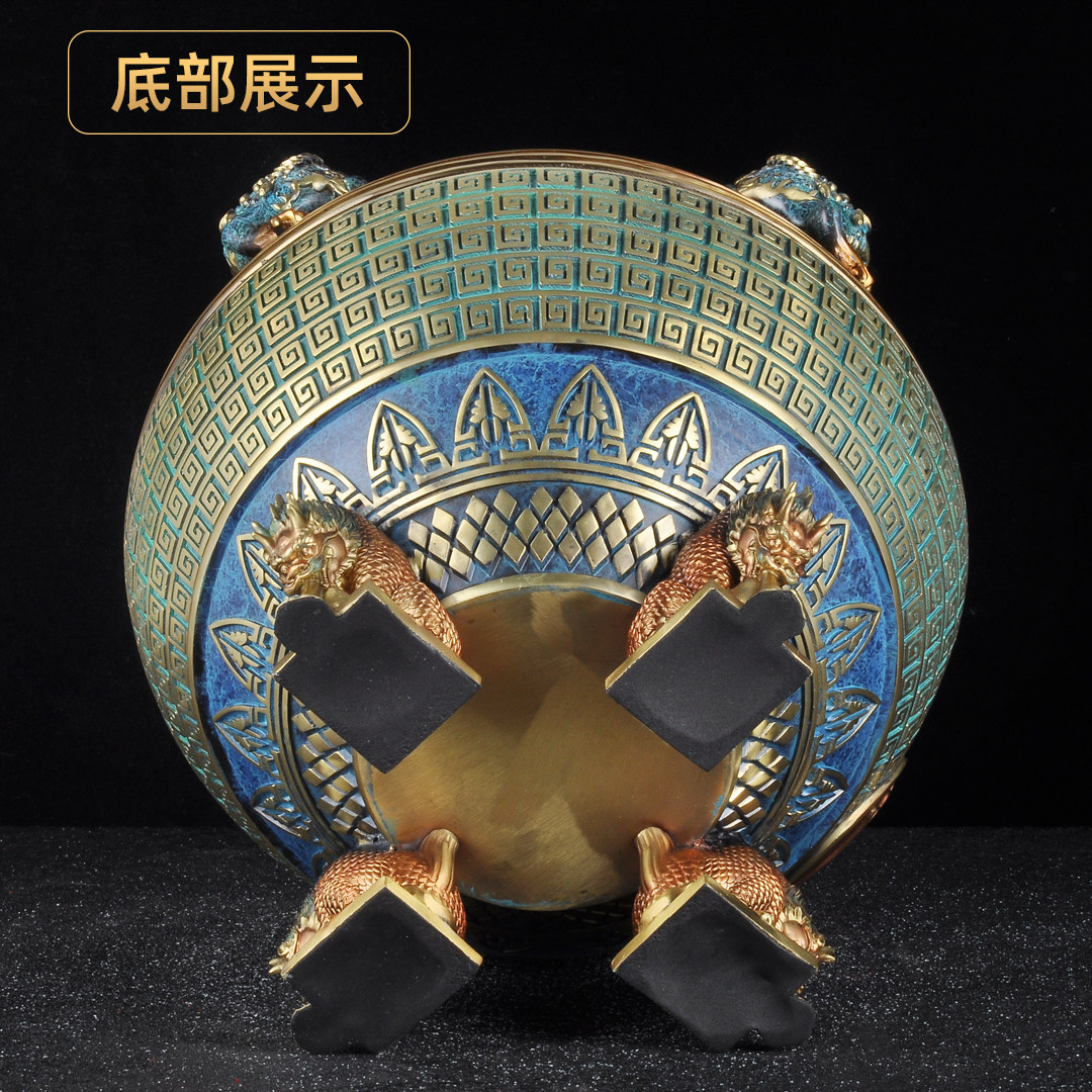 黄铜聚宝盆摆件招财金蟾聚宝缸四方来财日进斗金居家装饰财位摆放,淘宝优惠券,粉丝福利购,淘宝优惠卷