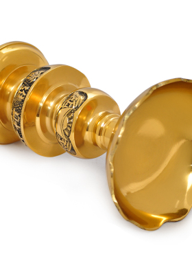 佛光普照元宝铜碗关公财神酥油灯