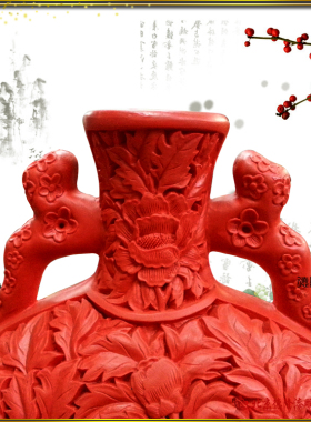 工艺开业结婚花鸟双耳祝寿礼品