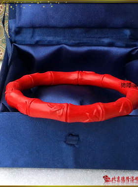 结婚礼品竹节手镯雕漆厂