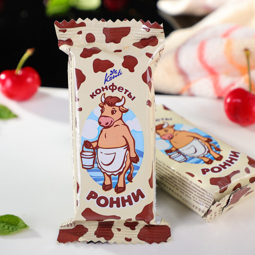 500克俄罗斯大奶牛巧克力夹心威化饼干康吉牌 包邮 - 图2