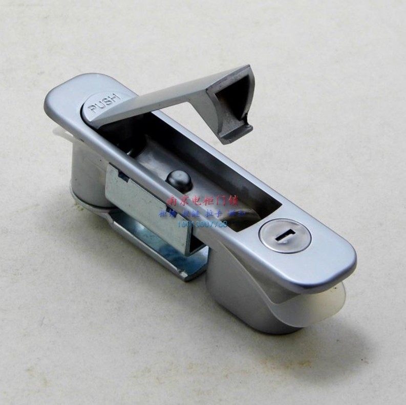 电柜按压平面锁MS737锌合金通开控制机柜锁 配电屏表箱柜摇把门锁 - 图1