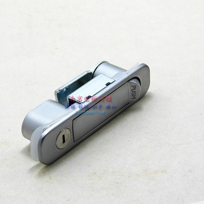 电柜按压平面锁MS737锌合金通开控制机柜锁 配电屏表箱柜摇把门锁 - 图2