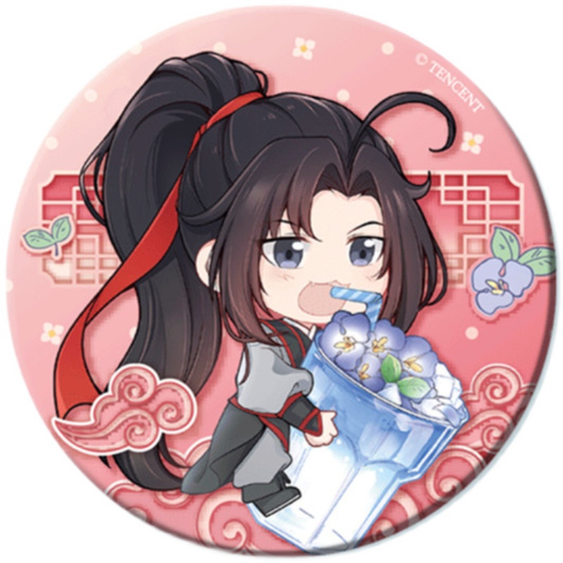 魔道祖师动画周边美食系列徽章吧唧魏无羡蓝忘机江澄 官方正版 - 图3