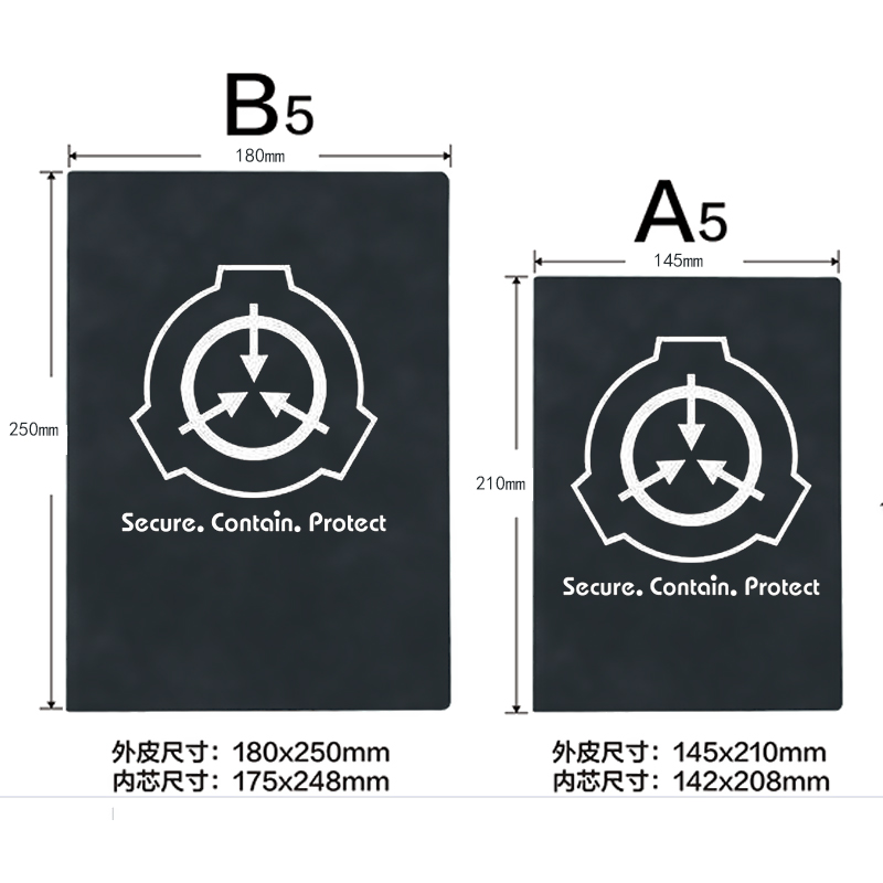 scp笔记本 动漫基金会日记本子 二次元周边记事薄记账文具礼物 - 图1