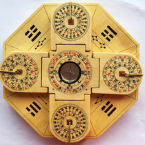 Yi Shuanxia (YISHUTIANXIA) Wanan compass pure handmade sundial moon sundial imitation ancient gossip four-headed sundial