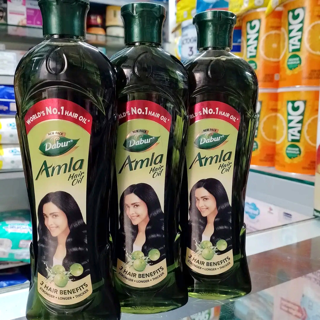 新货India Dabur Amla HAIR OIL印度醋栗养发乌发柔顺发油 270ml - 图2