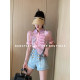 ໂສ້ງຂາສັ້ນ NancyCavally vintage ສອງດ້ານ