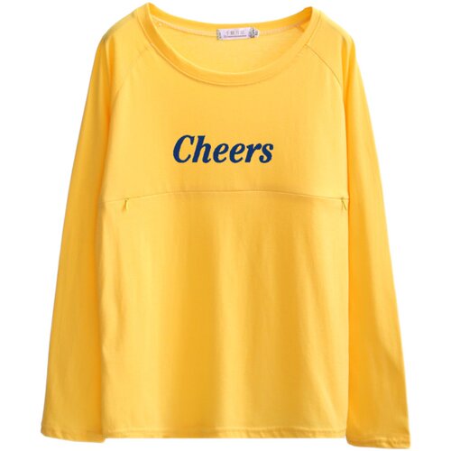 哺乳衣外出辣妈款春秋外穿长袖袖t恤可拉链喂奶衣服短袖大码时尚 - 图3
