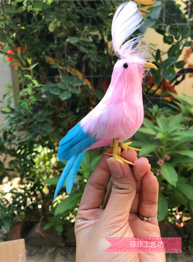 仿真羽毛小鸟园林装饰影视拍摄道具幼儿课堂教具diy创意摆件