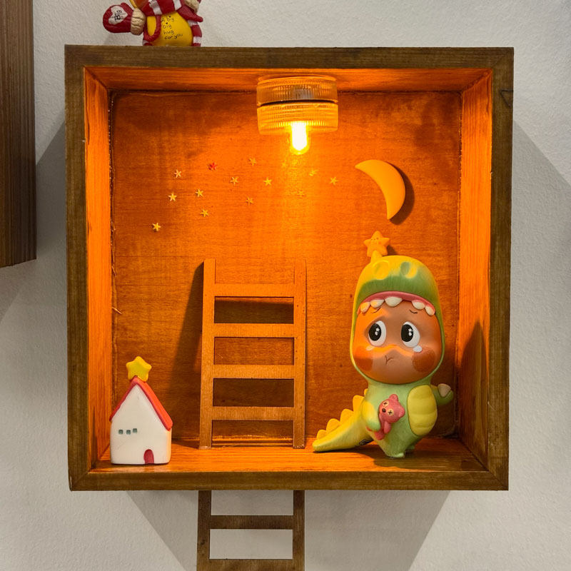 萌粒星星人随心配收纳展示盒盲盒萌粒壁挂框带灯立体相框泡泡玛特,淘宝优惠券,粉丝福利购,淘宝优惠卷